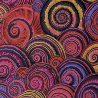 Spiral Shells in Red designed by Philip Jacobs for Kaffe Fassett Collective of FreeSpirit Fabrics