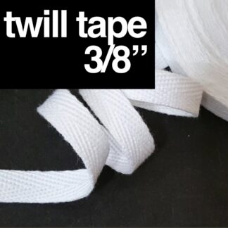Twill Tape - 3/8" - 100% Cotton - Sold in 6 yard increments