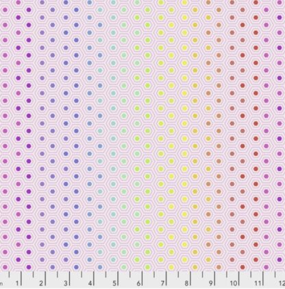 Tula Pink - True Colors - Hexy Rainbow - Shell - Free Spirit Fabrics
