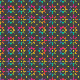 Alison Glass - Art Theory - Rainbow Star - Night - Andover Fabrics