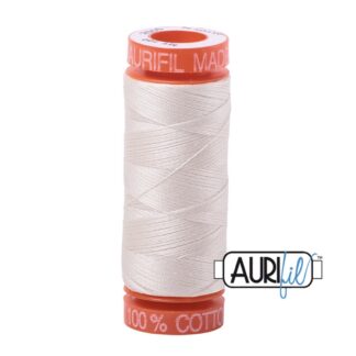 Aurifil - Light Sand - Cotton Mako Thread - 50 wt - 200m - Color 2000