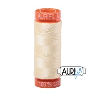 Aurifil - Light Lemon - Cotton Mako Thread - 50 wt - 200m - Color 2110