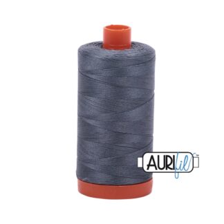 Aurifil - Cotton Mako Thread - 50 wt - Large Spool - 1422 Yards - 1300m - Color 1246 - Dark Grey