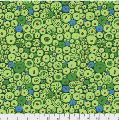 Kaffe Fassett Collective - February 2021 - Button Mosaic - Green - Free Spirit Fabrics