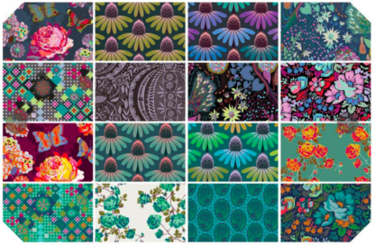 Anna Maria Horner - Love Always, AM - Always Color Way - Fat Quarter Bundle - 16 Pieces - Free Spirit Fabrics