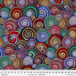 Kaffe Fassett Collective - February 2022 - Spiral Shells - Dark - Free Spirit Fabrics