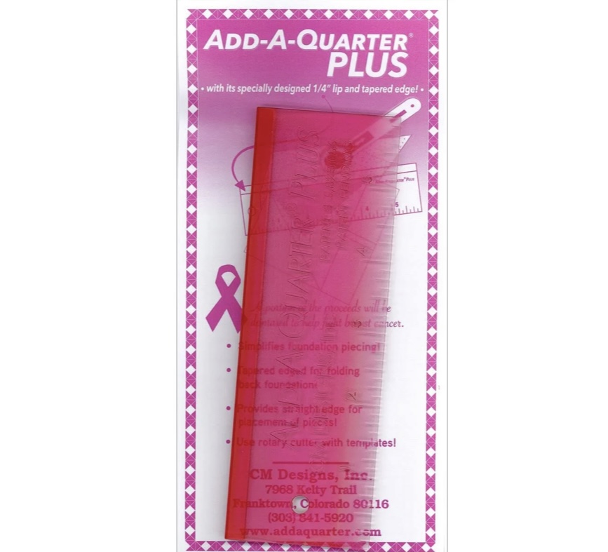 Add A Quarter Plus Ruler 6″ – CM Designs – Jubilee Quilt Company