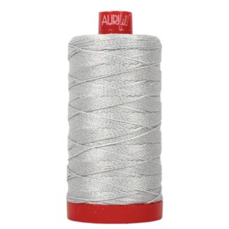 Aurifil - 100% Cotton Thread - 12 wt - Large Spool - 356 Yards - Color 2600 - Dove