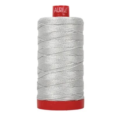 Aurifil - 100% Cotton Thread - 12 wt - Large Spool - 356 Yards - Color 2600 - Dove