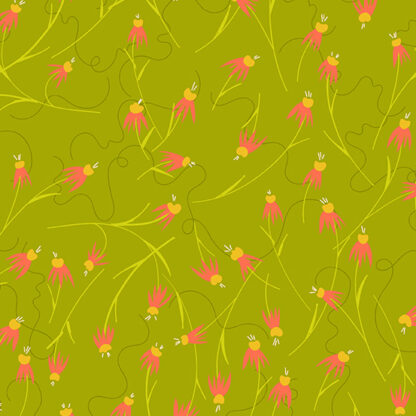 Wildflowers - Coneflower - Lichen - Alison Glass