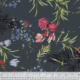 Meadow Floral - 108" Wide Priced by the Half Yard - Slate - Windham Fabrics